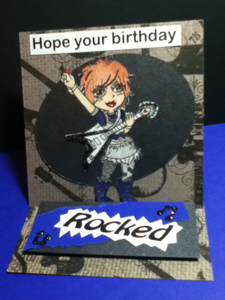 ATuttleTime...Time to craft!: Rocker Girl Birthday Card