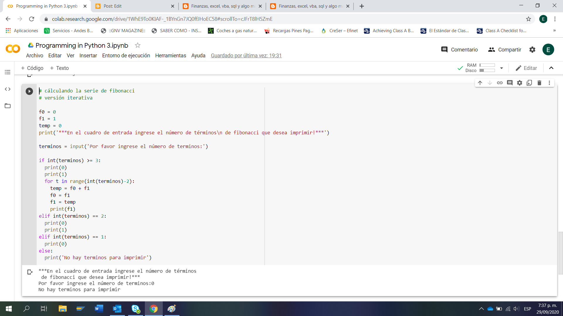 Finanzas, excel, vba, sql y algo más...: Calculando la Serie de ...