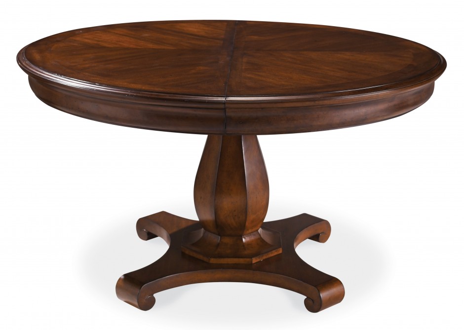 A beautiful round wooden table