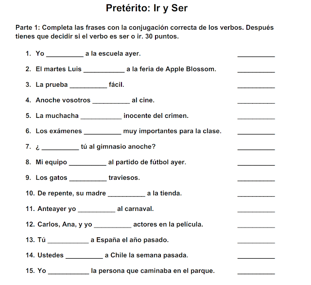 Español Sra. Garcia: SPN 2 Worksheet for the week of 4/13-4/16