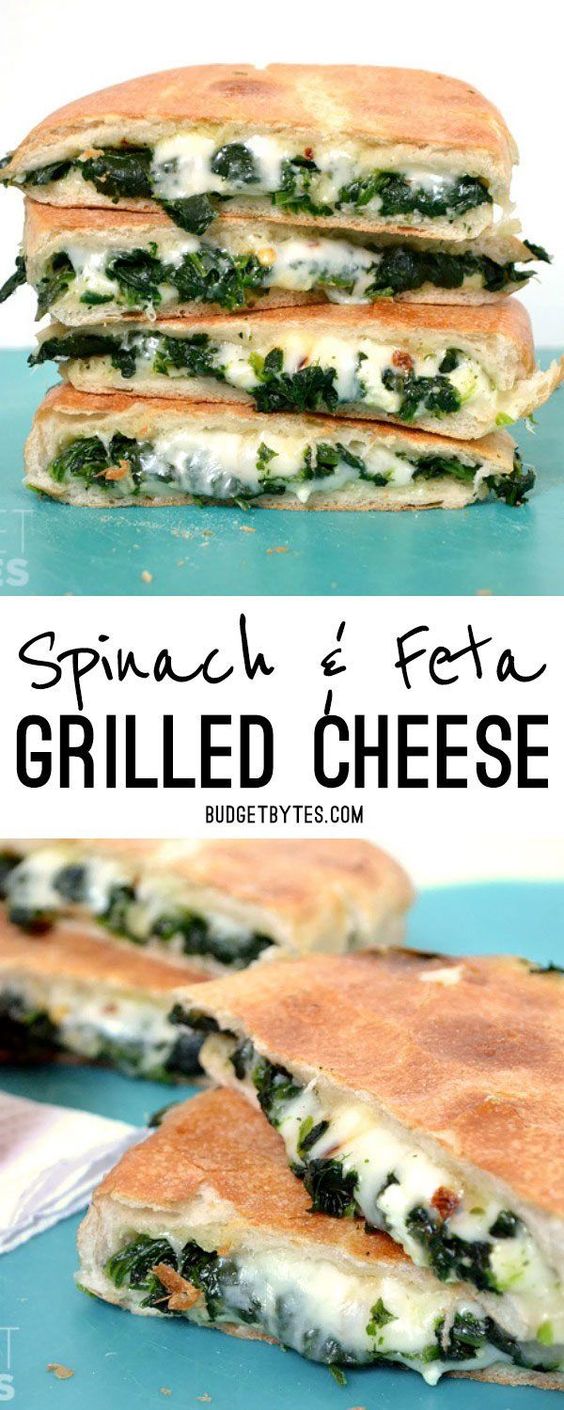 SPINACH FETA GRILLED CHEESE CookPed