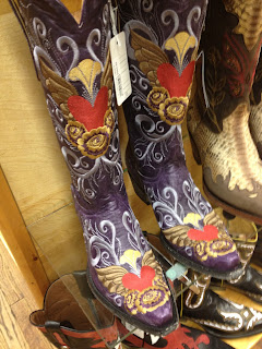 decorated boots on sale at Wall Drug