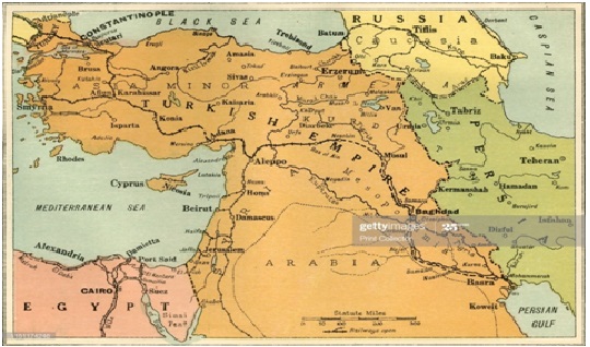 خرائط كردستان في الشرق الأوسط بين عامي 1432 و 1925م جيوستراتيجية