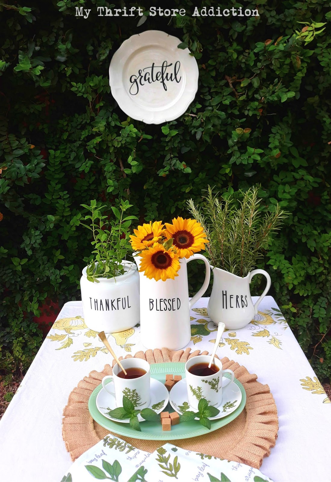 Garden Herbs Thanksgiving Table