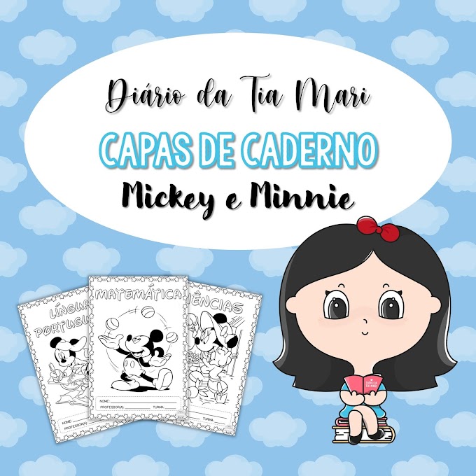 Capas de Caderno - Mickey & Minnie