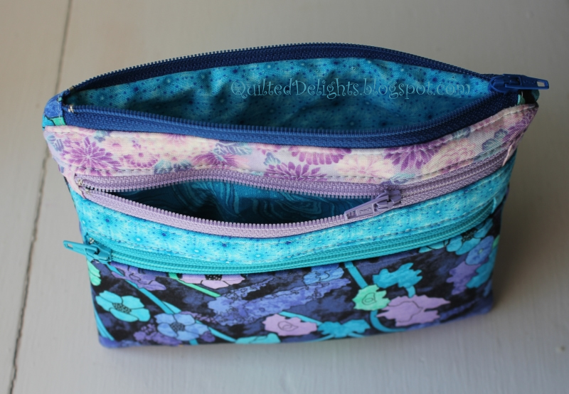 Quilted Delights: Triple Zipper and Jewelry Pouches