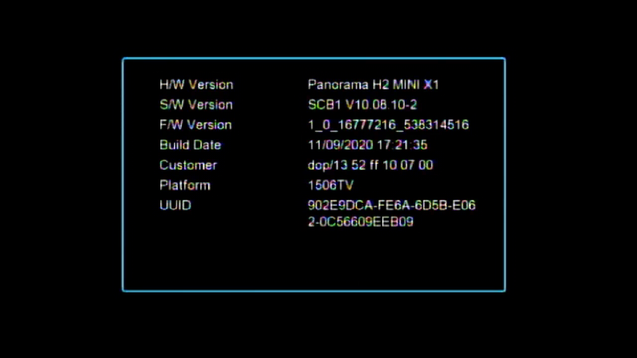 PANORAMA H2 MINI X1 1506T 4M SCB1 RECEIVER SOFTWARE