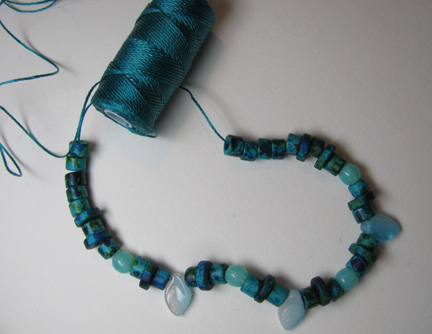 A new bead stringing project: Aegean Seas