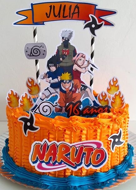 Ateliê da Pam - Topo de bolo 🎂 Naruto 🍥 Elaboramos
