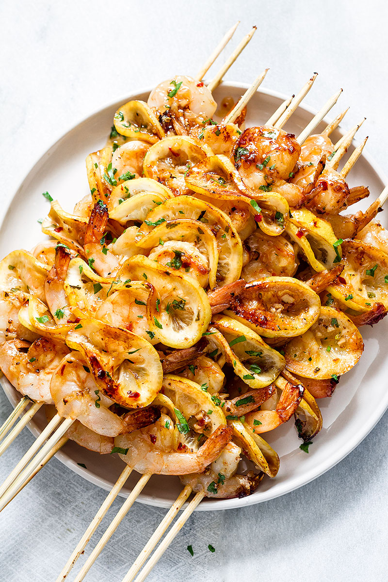 Garlic Honey Lemon Grilled Shrimp - Famous Chef Recipes