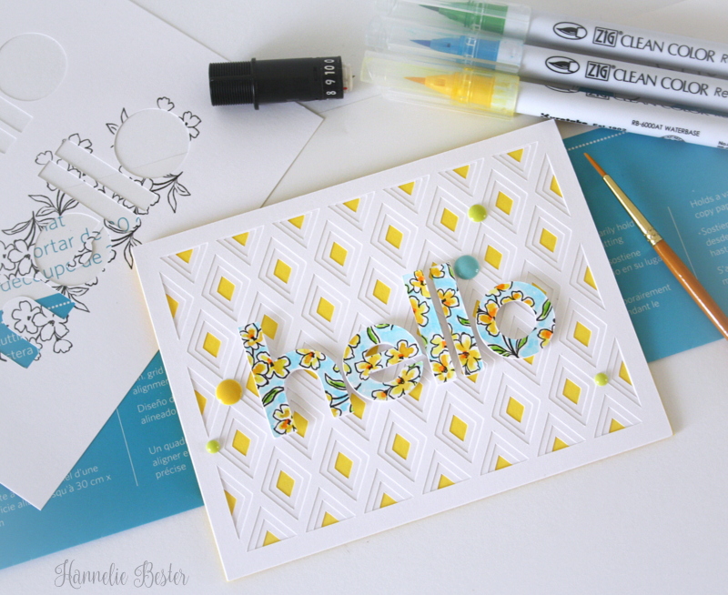 hello card silhouette cameo and altenew stamp