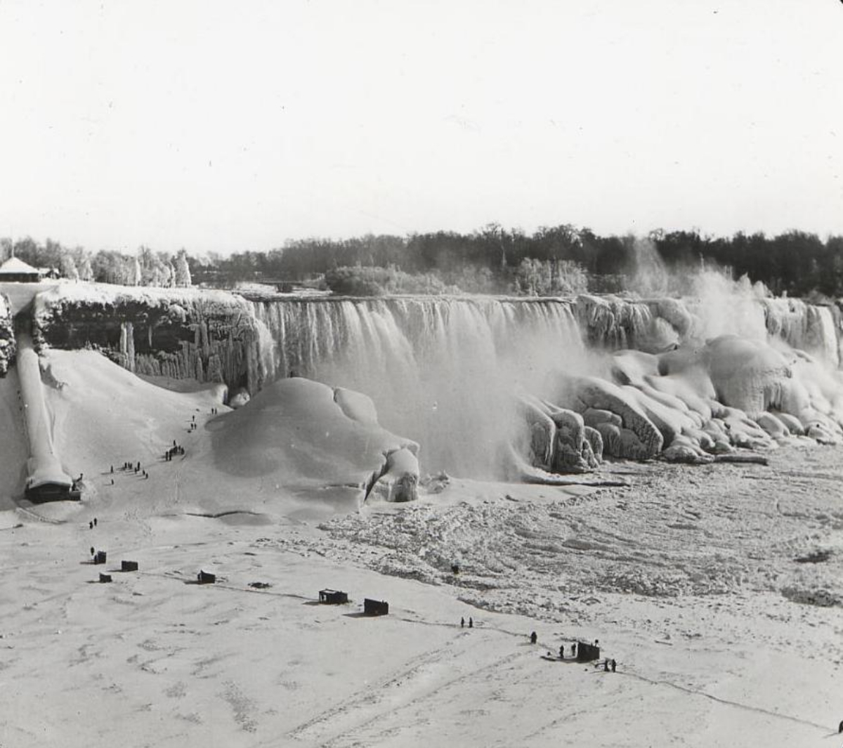 frozen Niagara Falls old photos