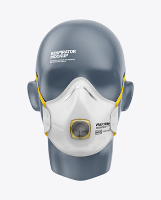 Download Free Respirator Mockup PSD Mockup Template