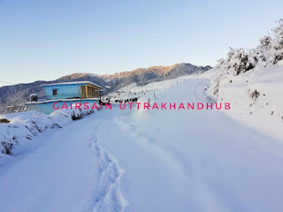 गैरसैंण राजधानी बर्फ़बारी gairsain snowfall