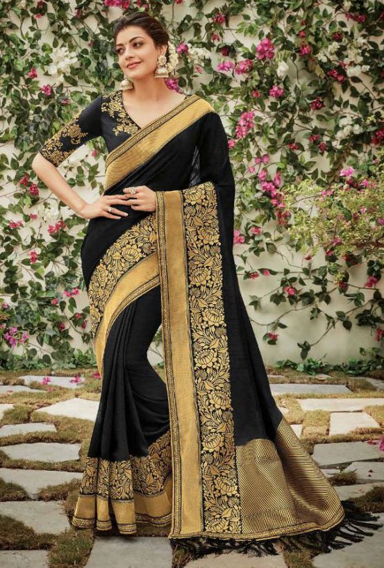 Actress Kajal Aggarwal Latest Stills In Saree | CineHub