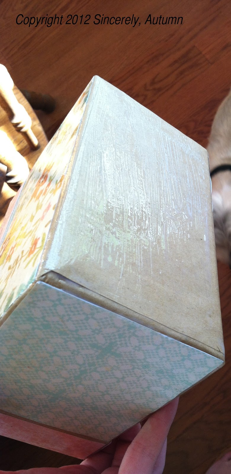 Sincerely, Autumn DIY Decoupage Recipe Box