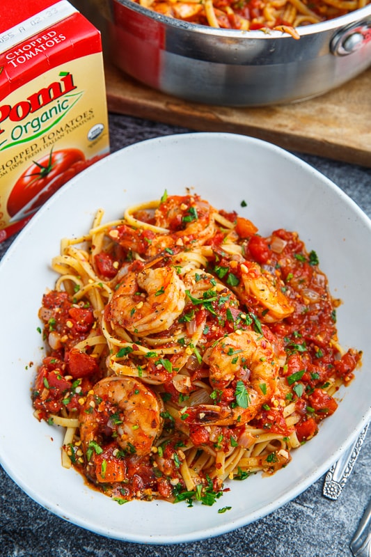 Spicy Garlic Shrimp Pasta Recipe on Closet Cooking