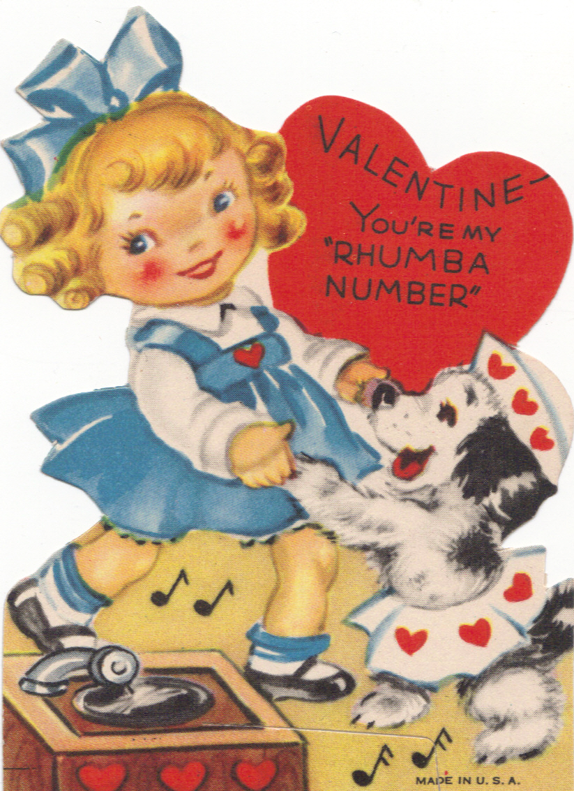 Two Crazy Crafters: Vintage Dancing Girl Valentine