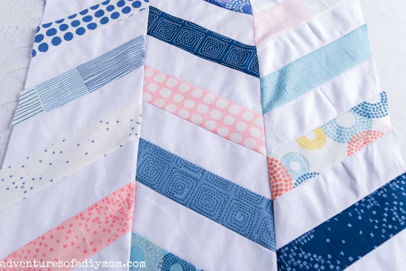 EASY Herringbone Quilt Pattern using 2 1/2 " Strips Adventures of a