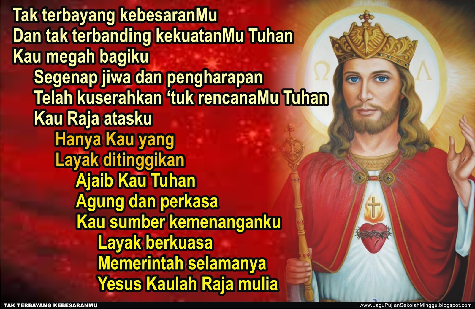 Lirik Lagu Pujian Rohani Kristen Sekolah Minggu Gereja Tuhan Yesus Tak Terbayang Kebesaranmu