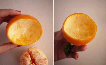 Cách làm nến thơm bằng vỏ cam