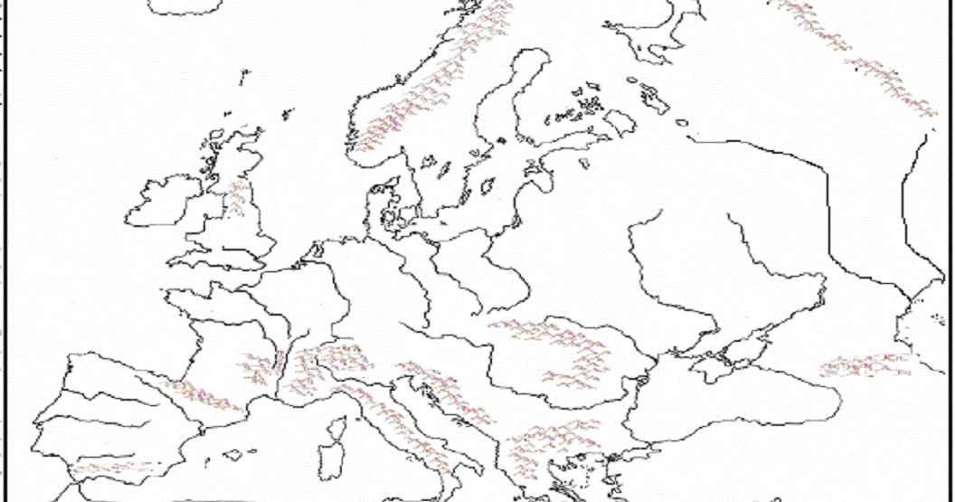 BELLOTENGLISH: MAPA FISICO DE EUROPA EN BLANCO.