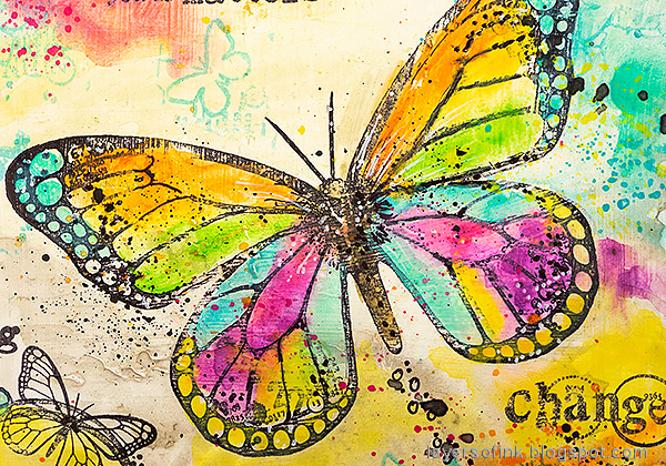 Layers of ink - Butterfly Scribbles Art Journal Tutorial by Anna-Karin Evaldsson.