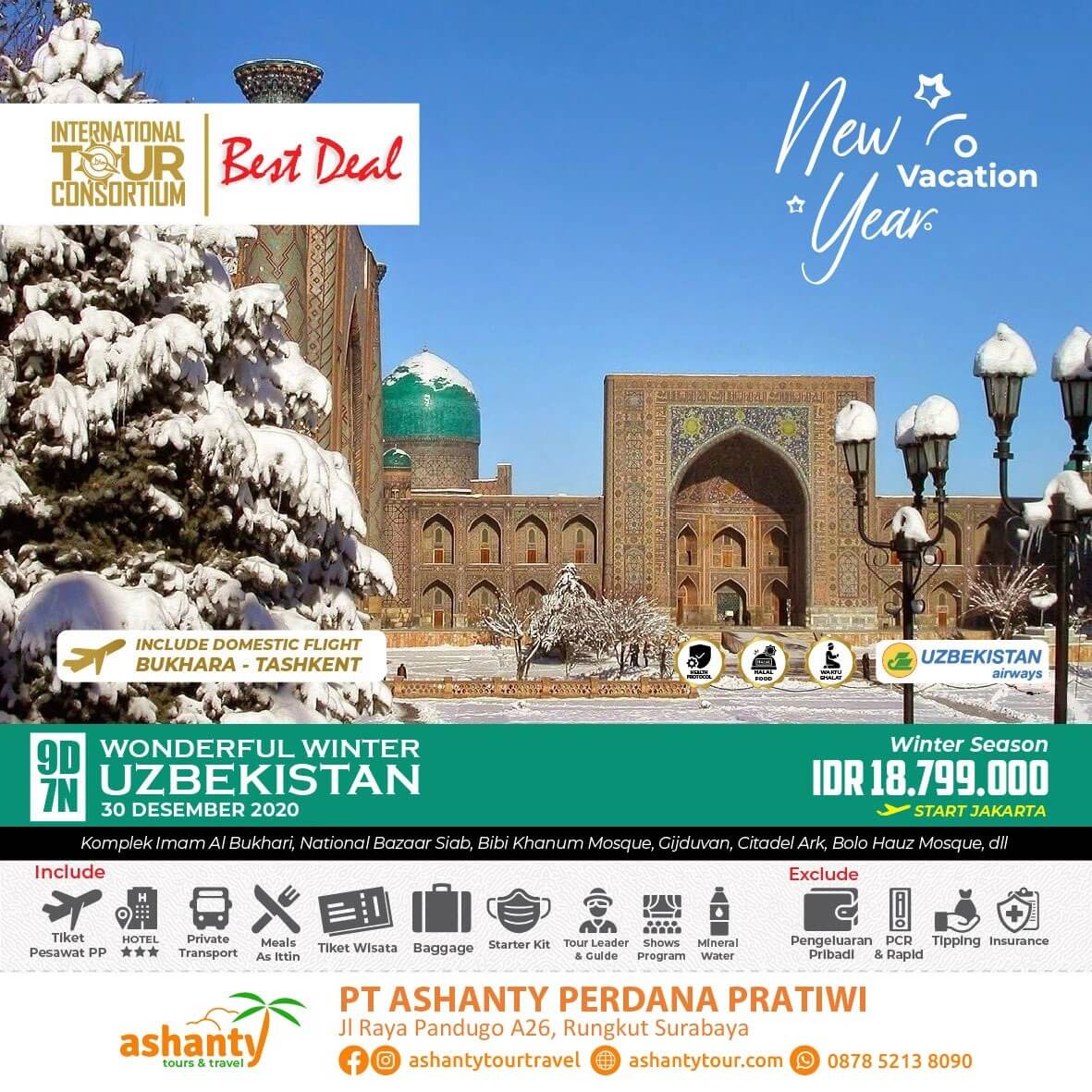 paket tour uzbekistan 2020 dari surabaya
