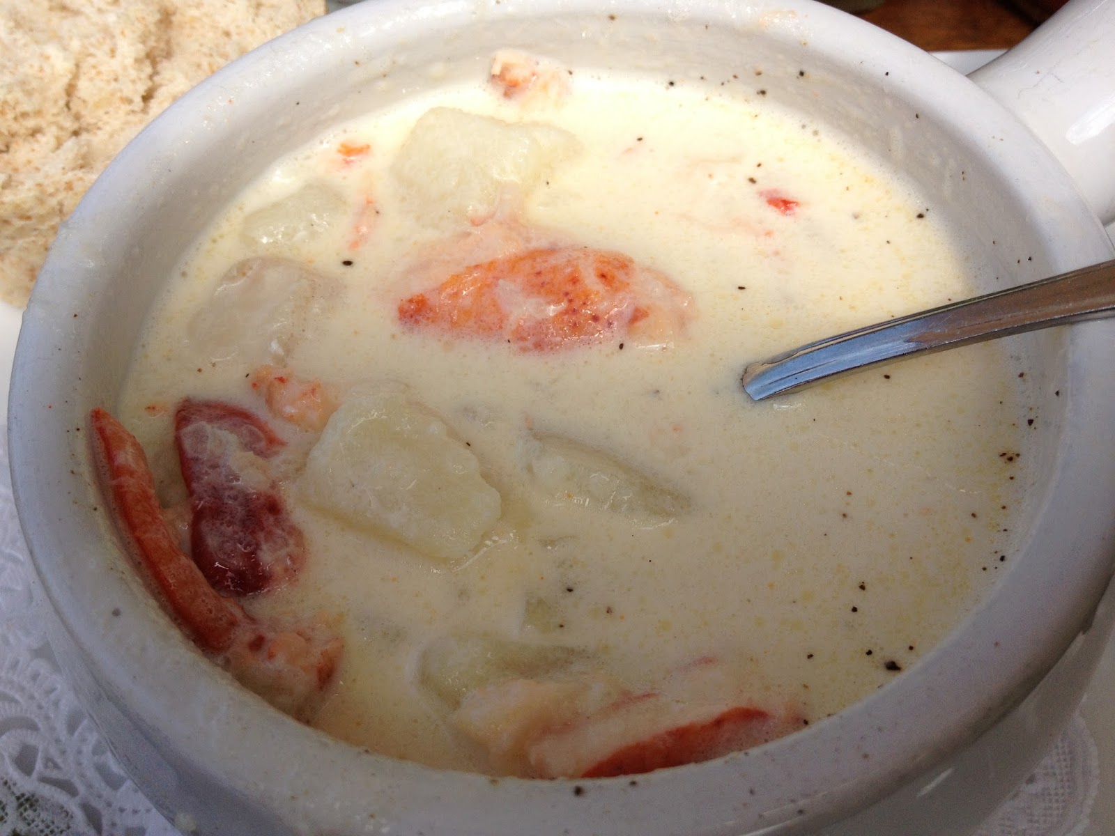 Here and There Lobster, Digby Scallops and Shrimp Chowder