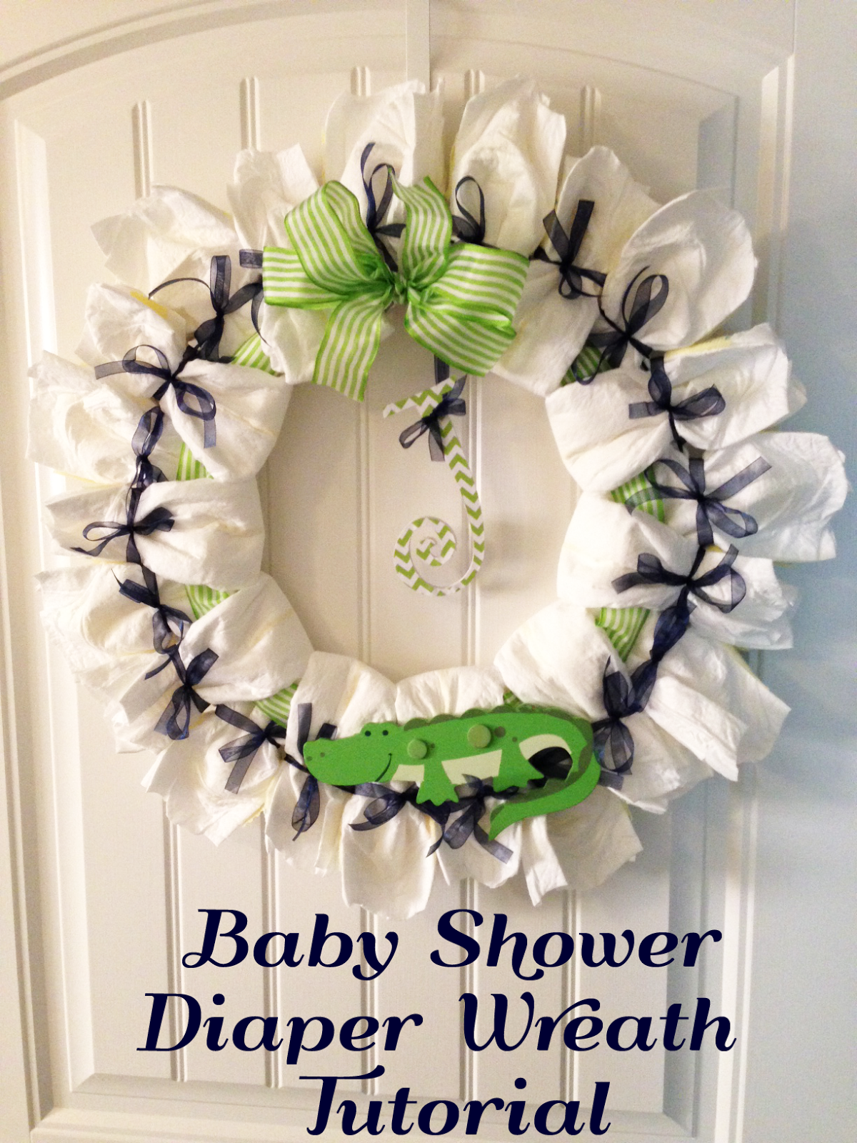 Live and Learn DIY Baby Shower Diaper Wreath