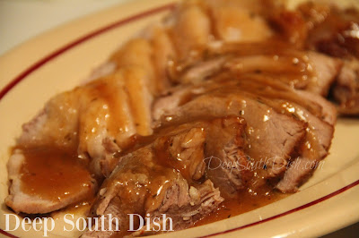 A classic pork roast, simply seasoned, cooked in the Instant Pot and served with gravy.