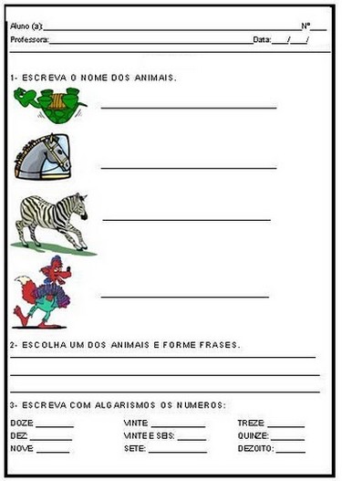 Atividades para o Dia dos Animais 4 de Outubro Atividades para o Dia dos Animais 4 de Outubro