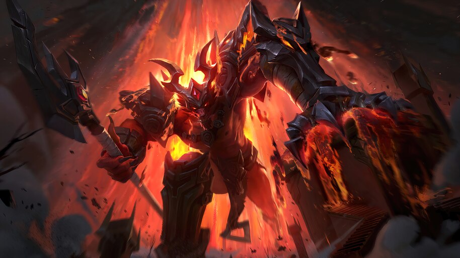 Infernal Nasus Skin Splash 4K 8K #2310a Wallpaper iPhone Phone