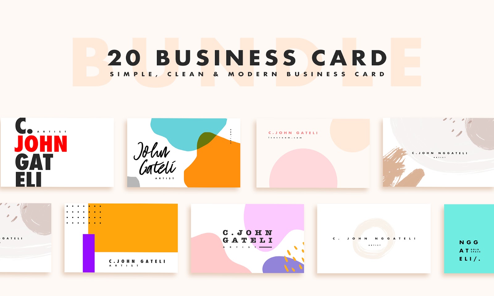 20 Minimalistic Business Card Designs For You To See