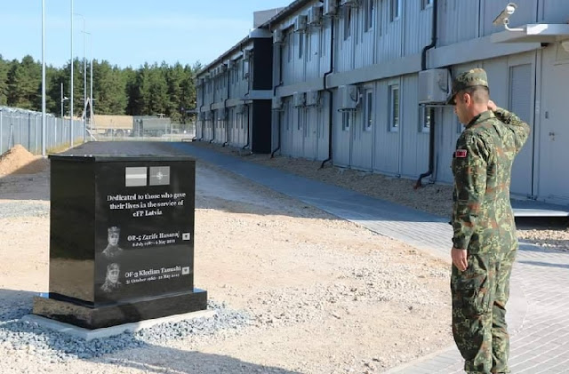Memorial dedicated to Klodian Tanushi and Zarife Hasanaj fallen in Latvia during NATO training Memorial dedicated to Klodian Tanushi and Zarife Hasanaj fallen in Latvia during NATO training