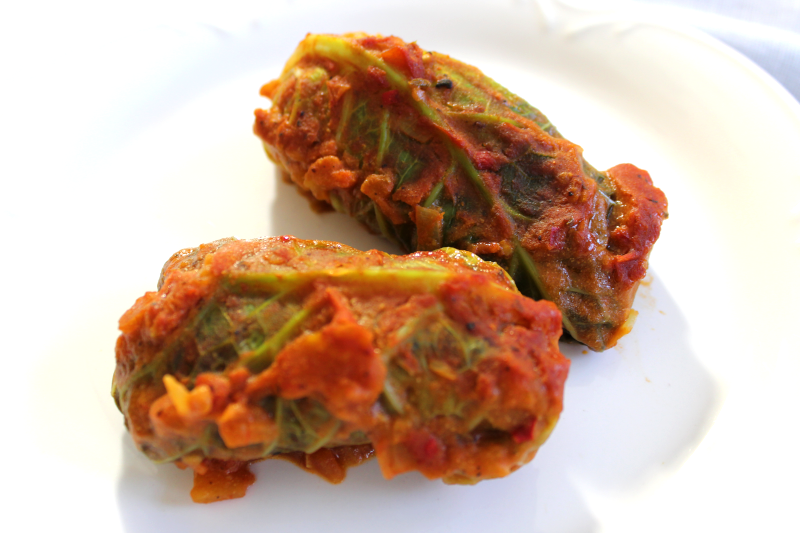 Vegetarian Middle Eastern Stuffed Cabbage Rolls Healthy Vegetarian
