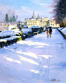 Nieve en La Granja (Obra de Ricardo Sanz)