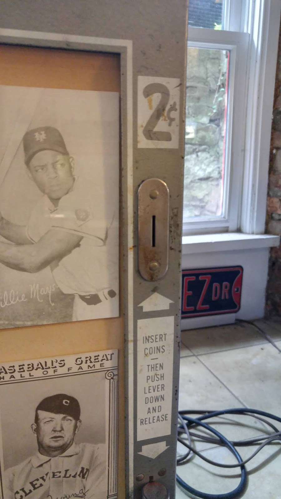 Stumbling upon an Exhibits baseball card vending machine in Cooperstown