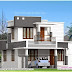 Small flat roof double stories house