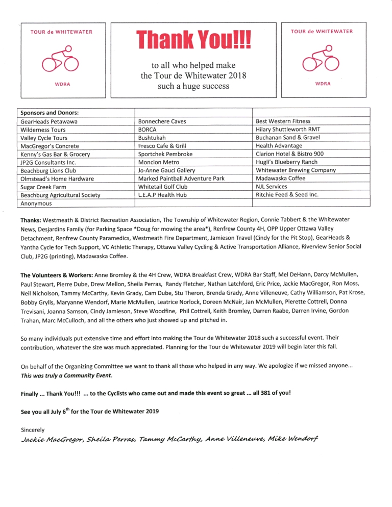 Tour De Whitewater July 11 2020 August 2018