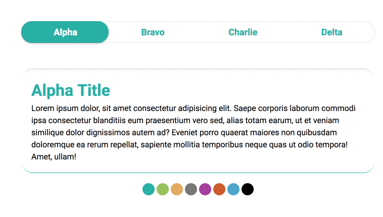 Stretchy Tab & Springy Content Slider with bursts