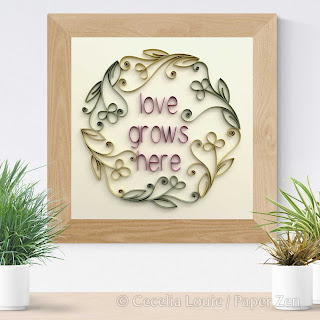 Quilling Phrases - Love Project