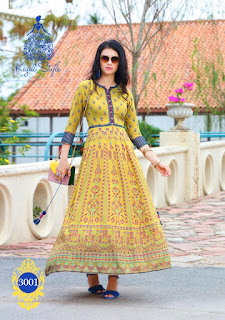 Kajal Style fashion Color bar vol 3 kurtis Catalog wholesale price