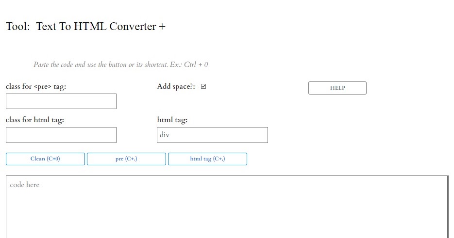 Computer Science and on: Online Tool to Convert Text to HTML with Pre ...