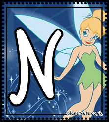 Bello Abecedario de Campanilla. Tinker Bell Letters.