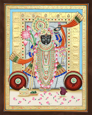 Shrinath Ji Watercolor Painting