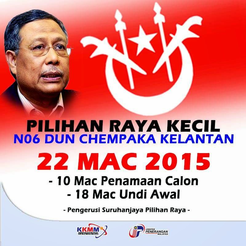 Tarikh Akhir Pilihanraya DUN Chempaka Kelantan