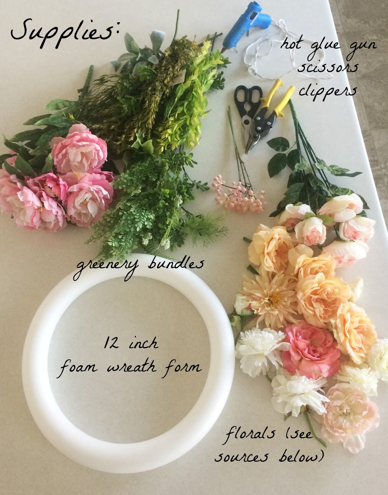 DIY Floral Wreath Tutorial Rachel Elizabeth Creates