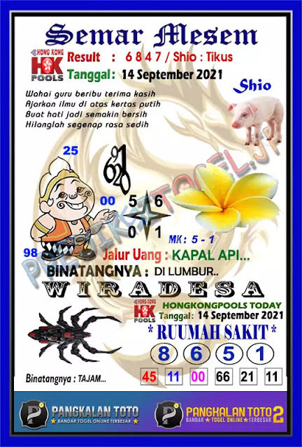 Prediksi Syair Hk 14 September 2021 Pangkalantoto