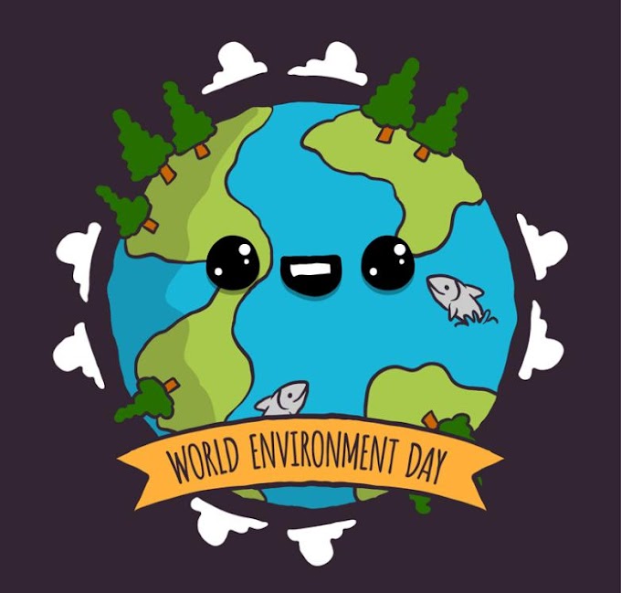 Cartoon Eyes Earth World Environment Day Poster Free Vector